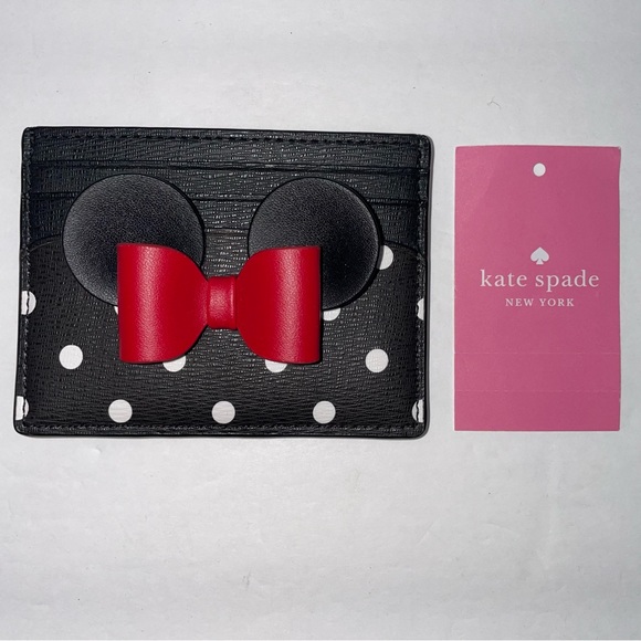 kate spade Handbags - NWT Kate Spade x Disney Minnie Mouse Bow Card Holder
